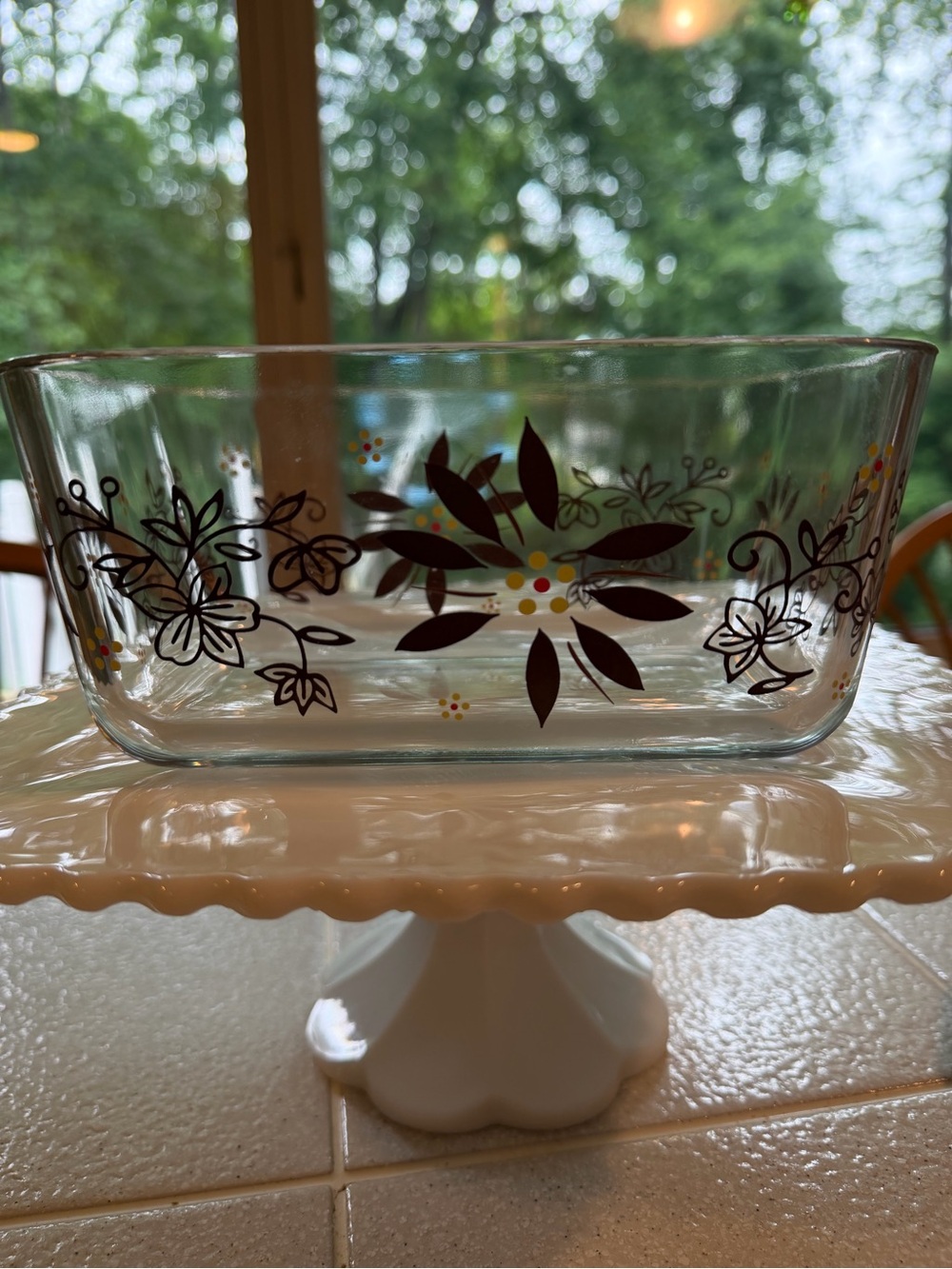 Vintage Clear Glass Baking Dish - unmarked 7 1/4” x 5 1/8” x 3 1/4”